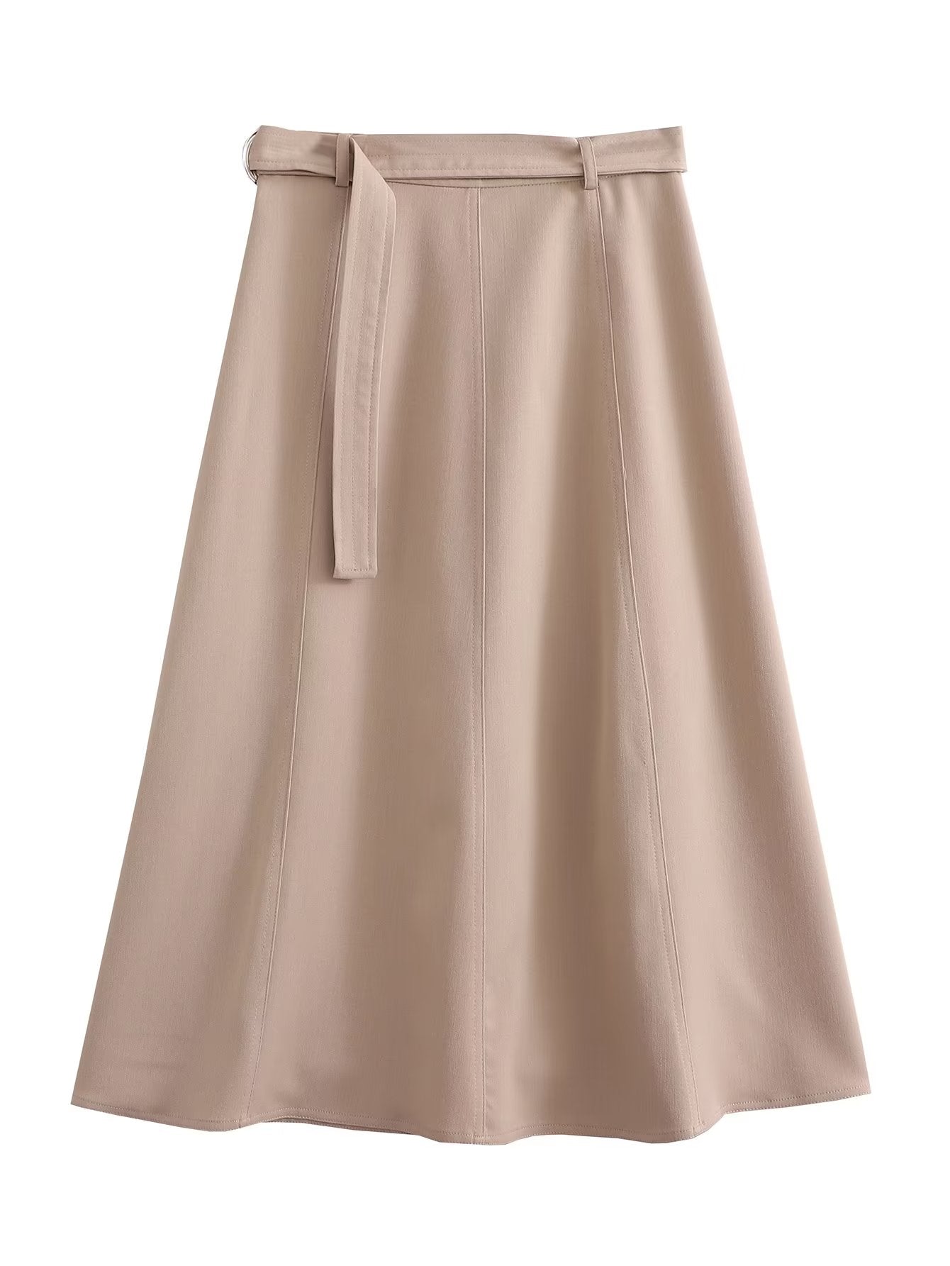 Midi Skirt A Line Skirt Artistic Lady Skirt Women Spring Work Clothes