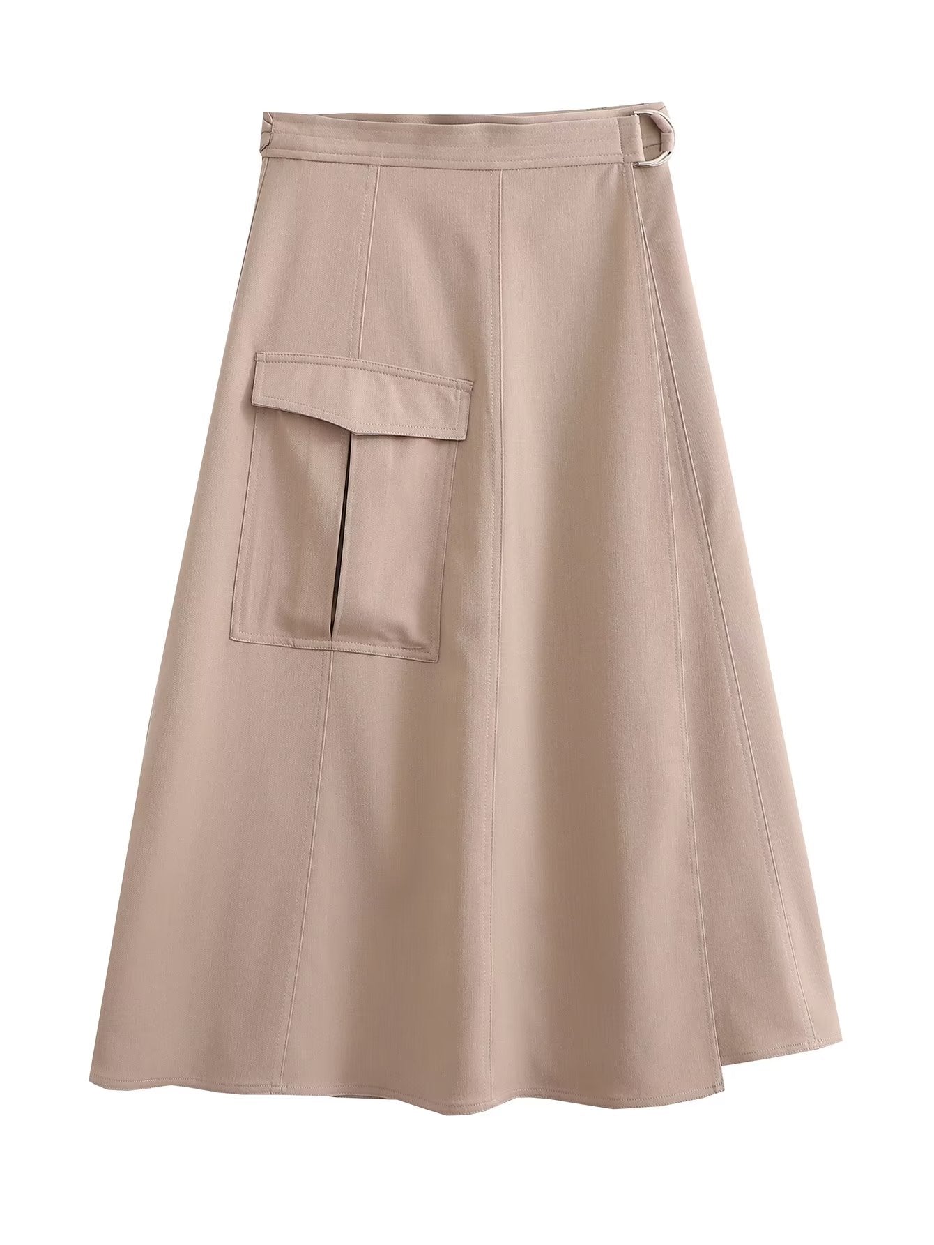 Midi Skirt A Line Skirt Artistic Lady Skirt Women Spring Work Clothes