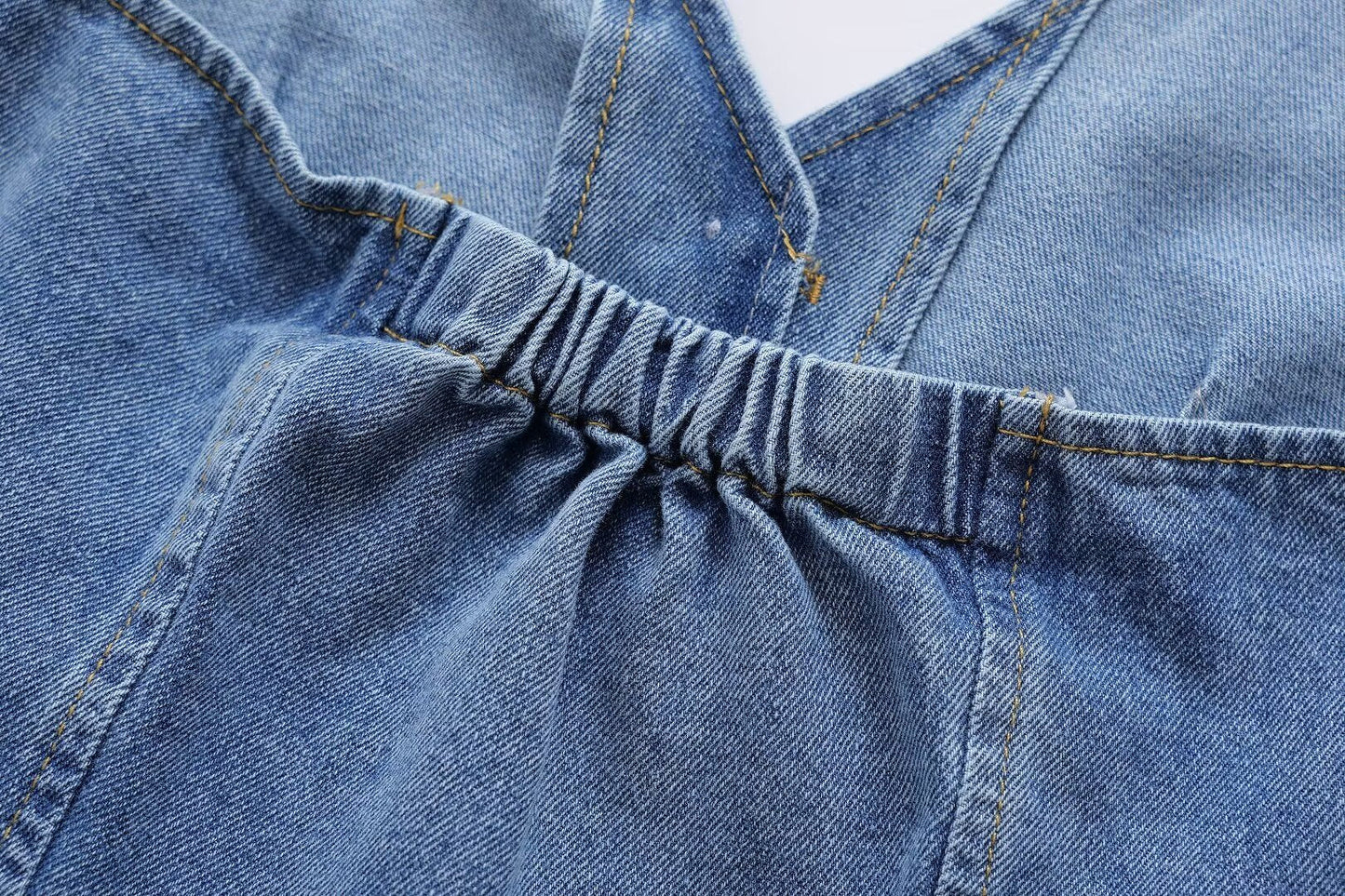 Backless Mini Dress Light Wash Faded Vintage Bodycon Sleeveless Denim.