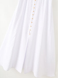 Summer Midi Dress Shirt Office Elegant Solid Color Simple Dress Women.