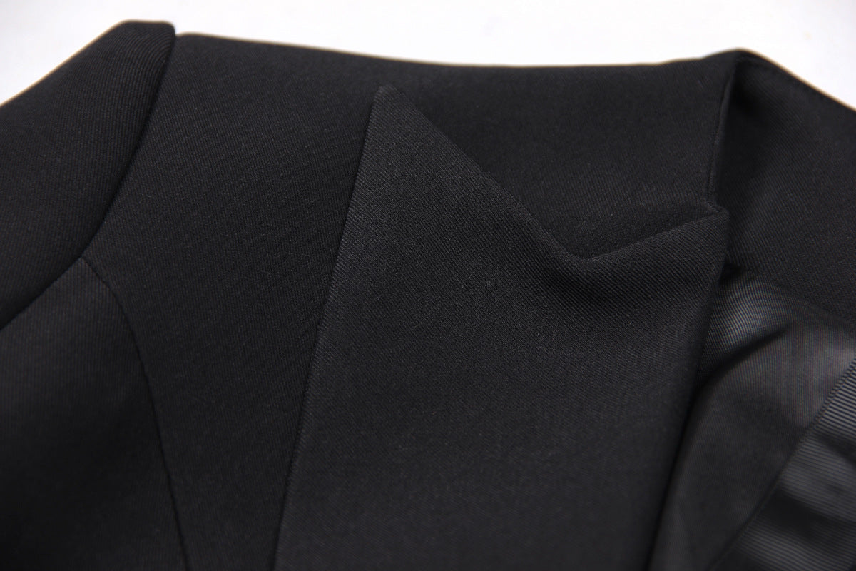 Spring Autumn High Solid Color Long Sleeve Slim Fit Office Ladies Business Dress Women