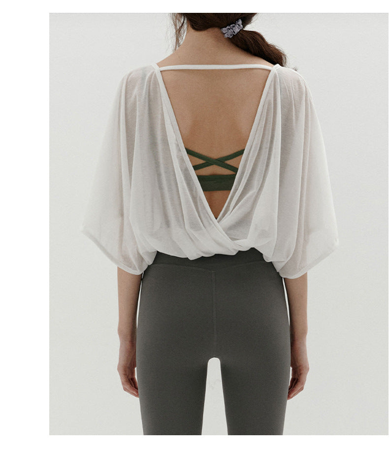Blouse Style Sports Blouse Tencel Lightweight Breathable Running Style