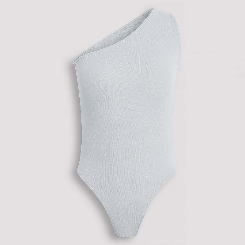 Jumpsuit Women Diagonal Knitted Sexy Tight Sleeveless Jumpsuit