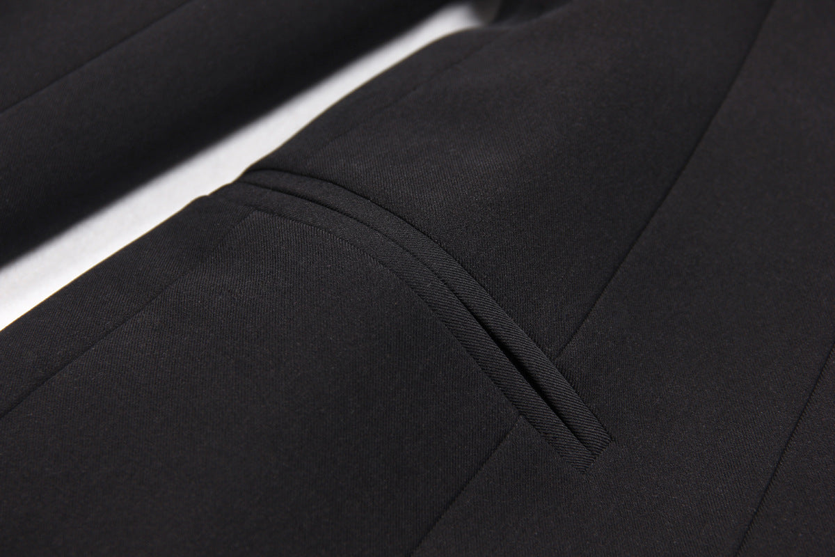 Spring Autumn High Solid Color Long Sleeve Slim Fit Office Ladies Business Dress Women