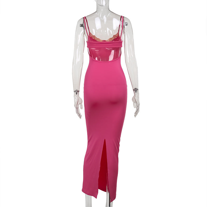 long red dress with slit