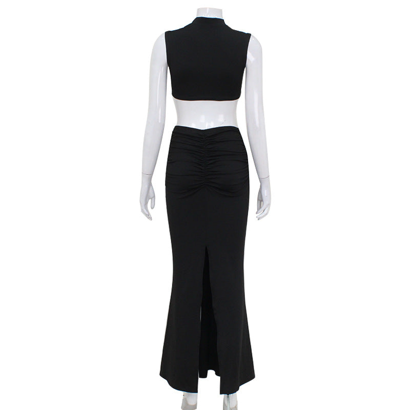 red carpet dress Sleeveless Cutout Backless Sexy Red Carpet Dress
