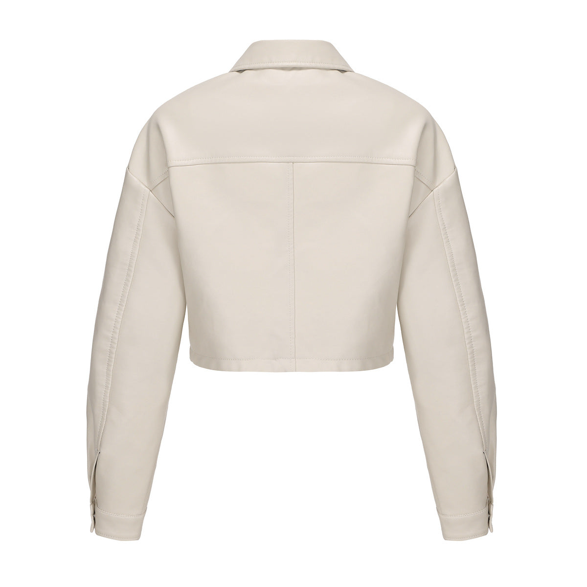 Leather Clothing Long Sleeved Spring Autumn Loose Casual Short Jacket.
