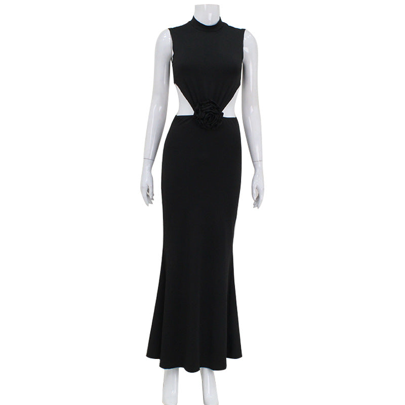 red carpet dress Sleeveless Cutout Backless Sexy Red Carpet Dress