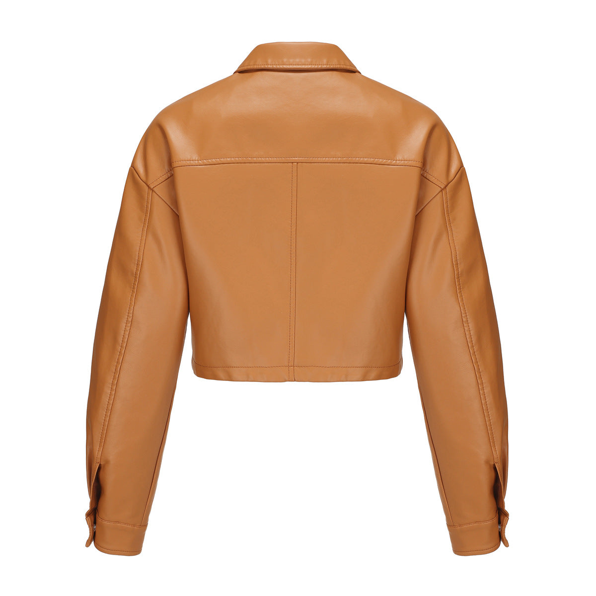 Leather Clothing Long Sleeved Spring Autumn Loose Casual Short Jacket.
