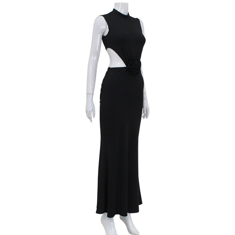 red carpet dress Sleeveless Cutout Backless Sexy Red Carpet Dress