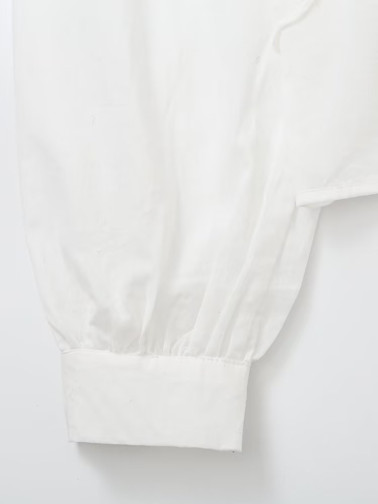 Summer Women White Ruffled Laminated Decoration Shirt Top