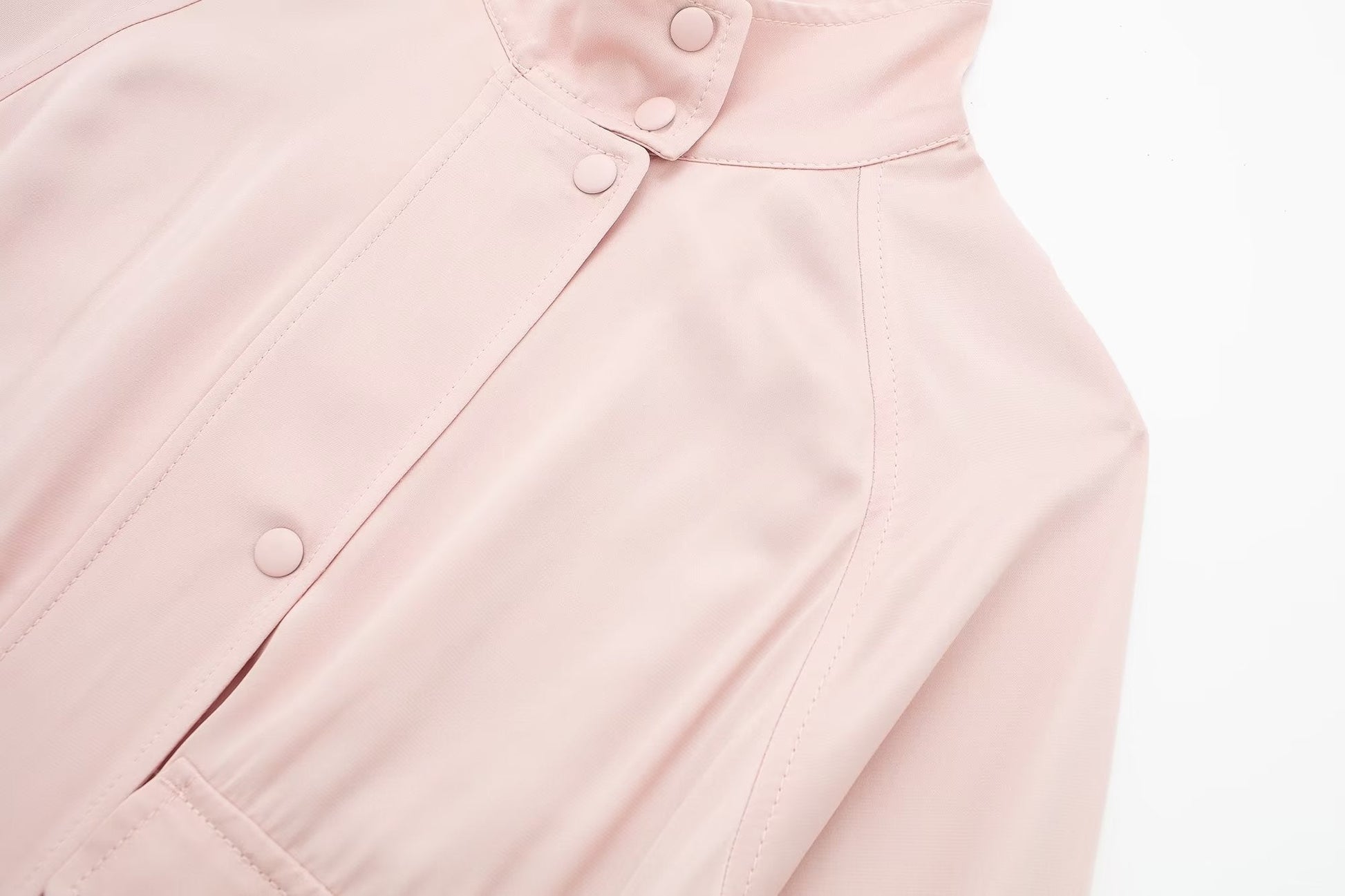 Jacket Short Coat Fall Women Clothing Loose Pockets Vertical Bombe top