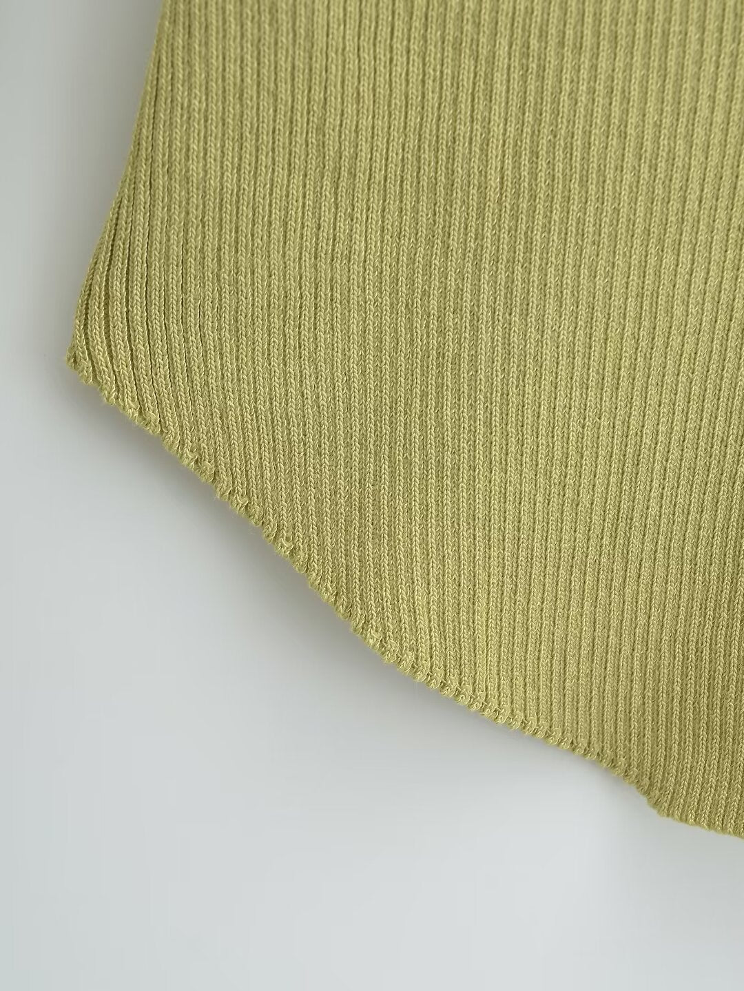 Knitted Cardigan French V neck Sunken Stripe Slim Fit Knitted Cardigan