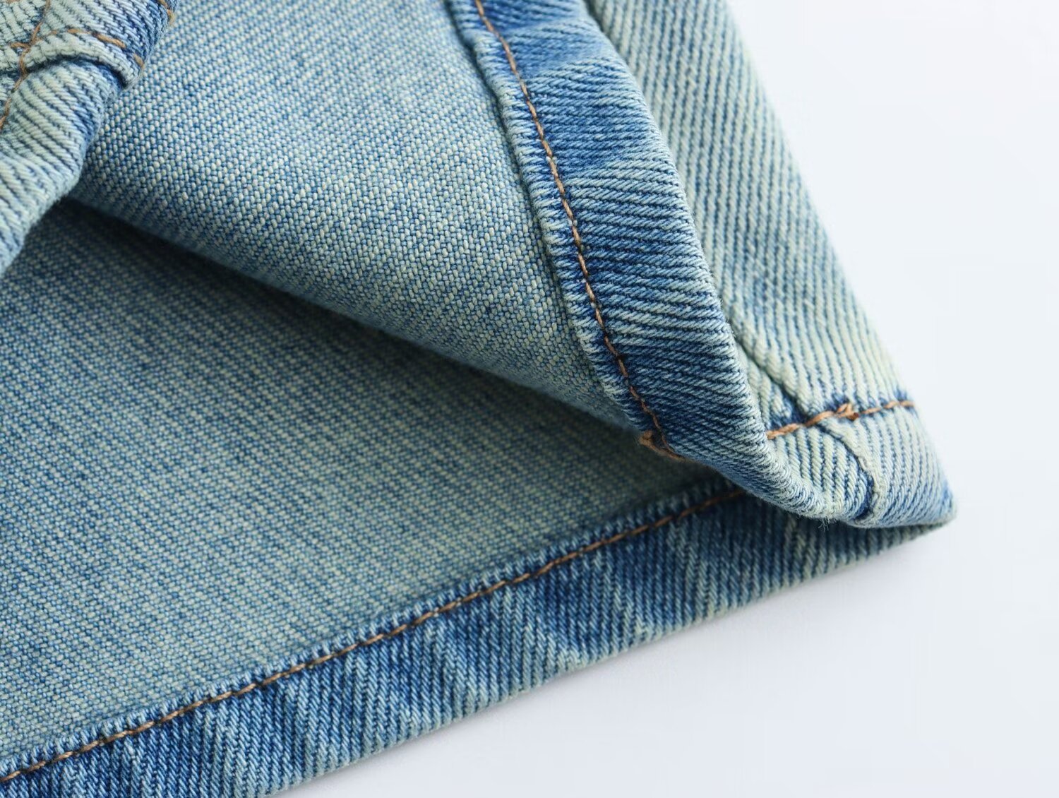 Butterfly Light Blue Chopsticks Pants Elastic Straight Jeans Korean Slimming Mopping Casual Pants