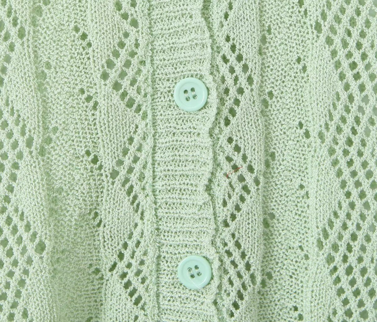  Crocheted Knitted Cardigan V neck Slim Sun Protection Clothing Top