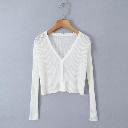 Sunscreen Cardigan Short Outer Shawl Coat with Suspender Thin Top