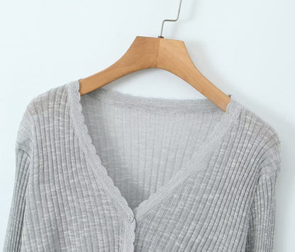 Sunscreen Cardigan Short Outer Shawl Coat with Suspender Thin Top