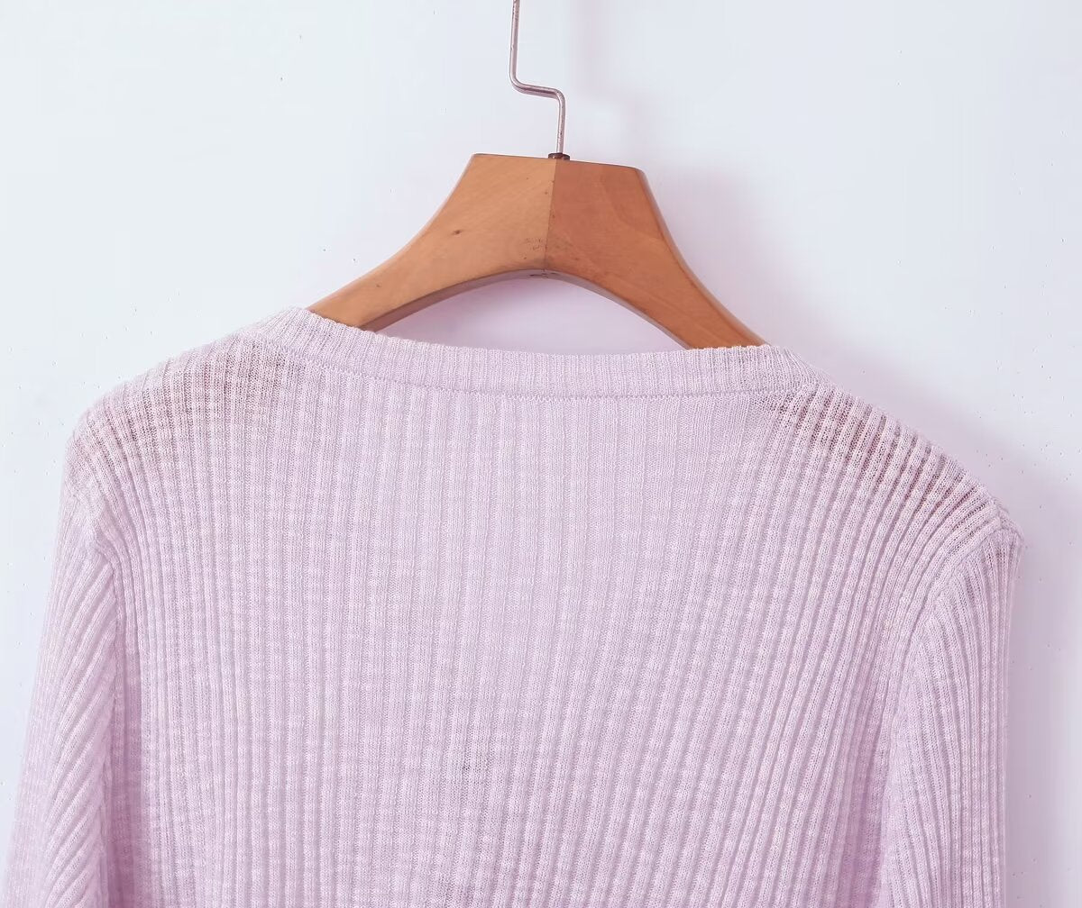 button knitted cardigan