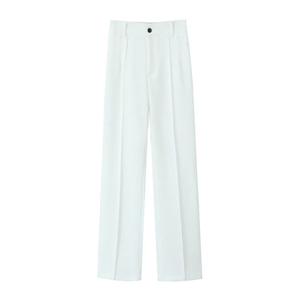 Women Clothing Spring Buttons Pleated Casual Pants Women Spring Women.