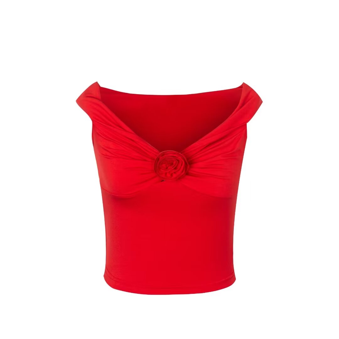 Niche Design Pleated Floral Top