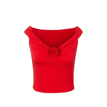 Niche Design Pleated Floral Top