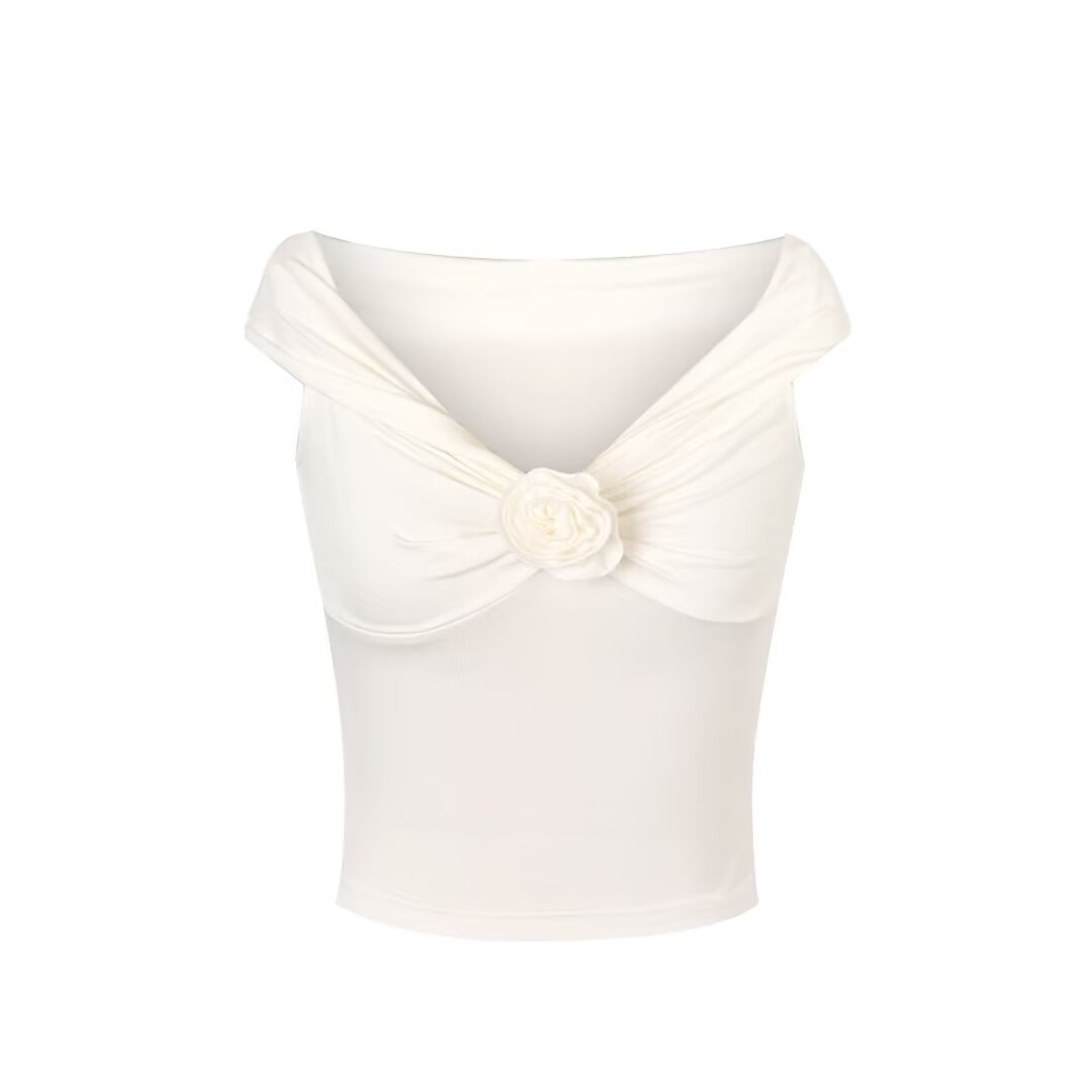 Niche Design Pleated Floral Top