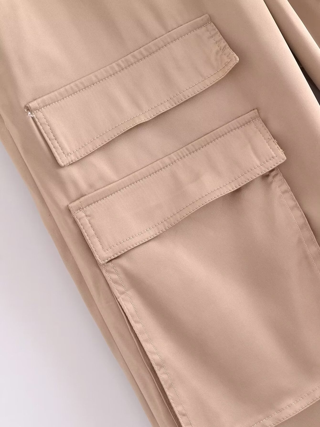 Sun Dresses Women Clothing Street Silk Satin Texture Casual Pants