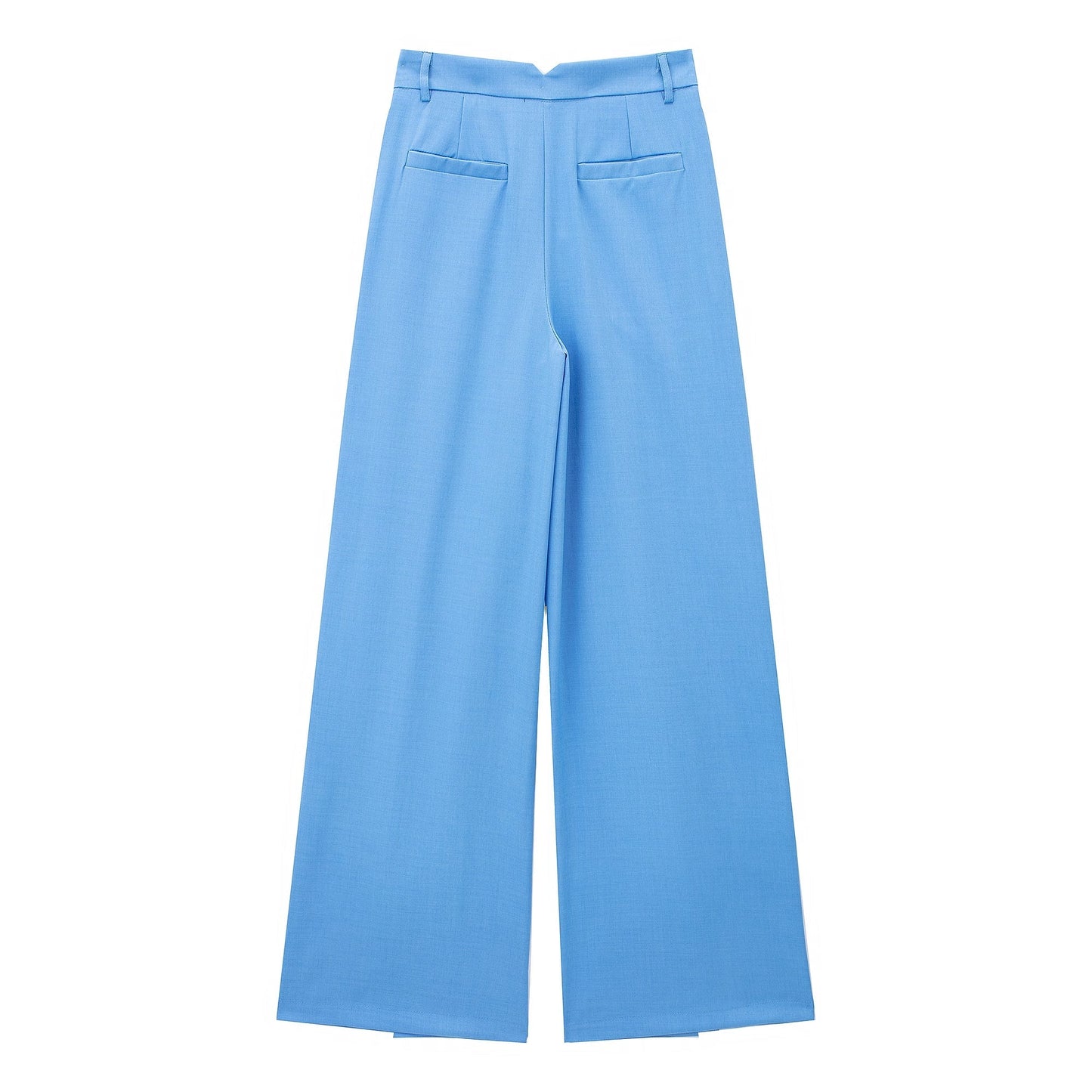 High Waist Chic Korean Wide Leg Draping Pleate Work Pant Spring Office