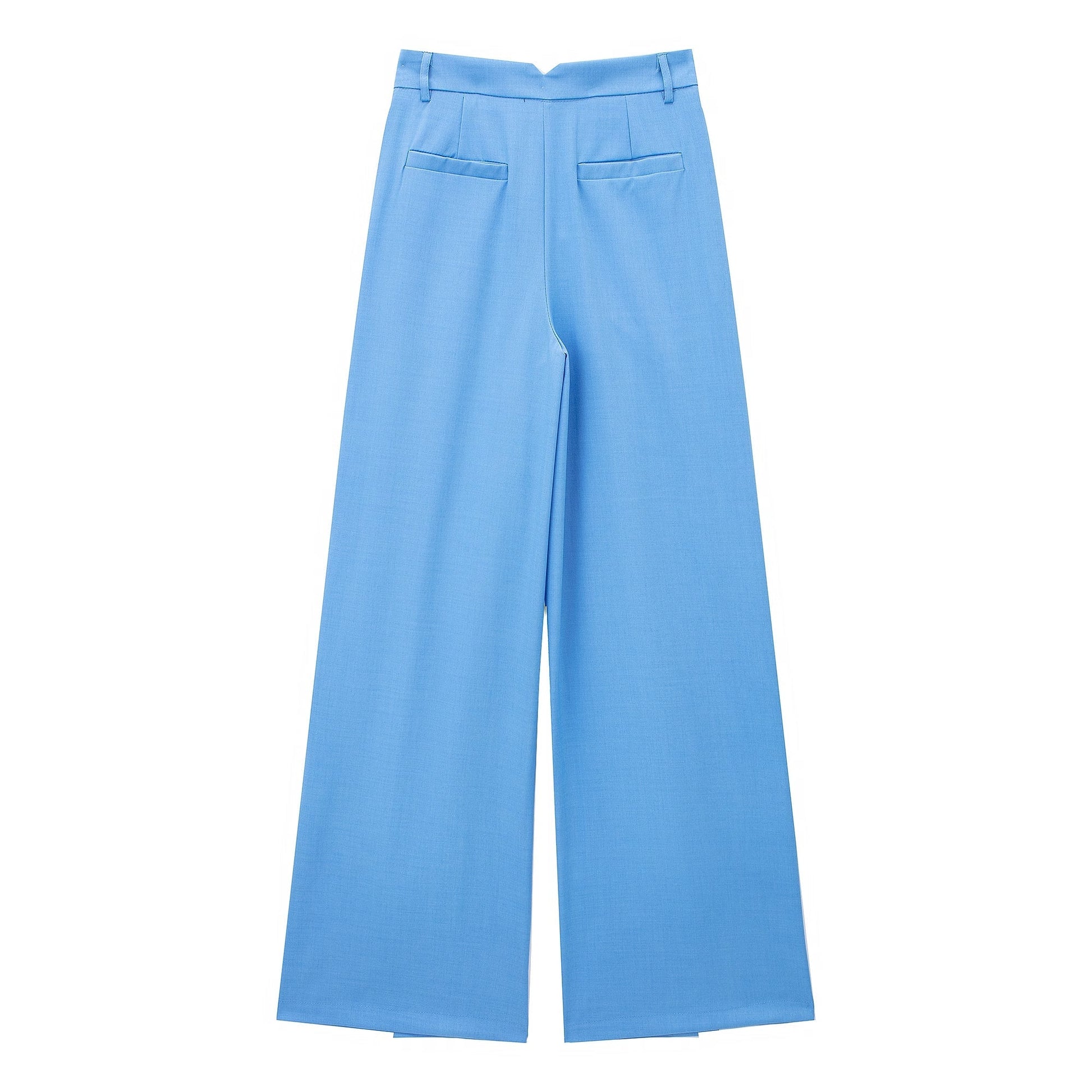 High Waist Chic Korean Wide Leg Draping Pleate Work Pant Spring Office
