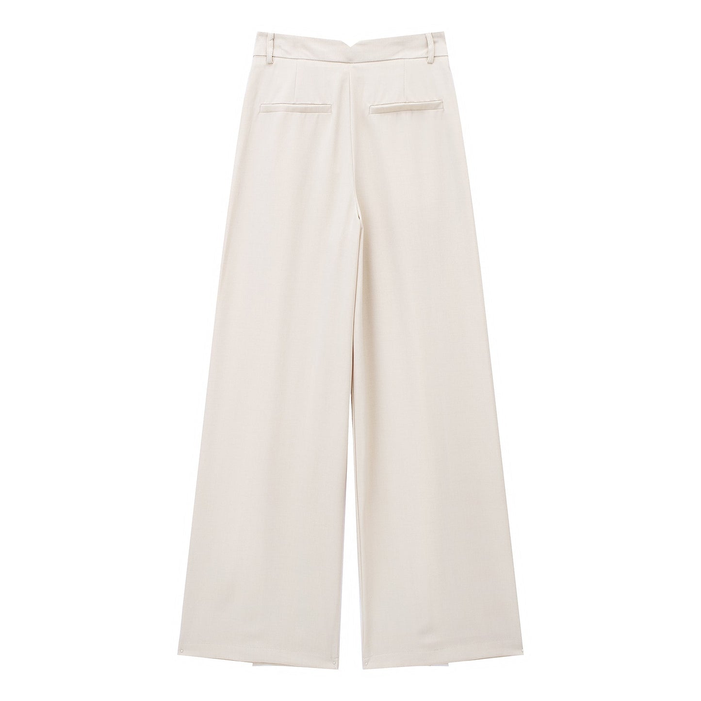 High Waist Chic Korean Wide Leg Draping Pleate Work Pant Spring Office