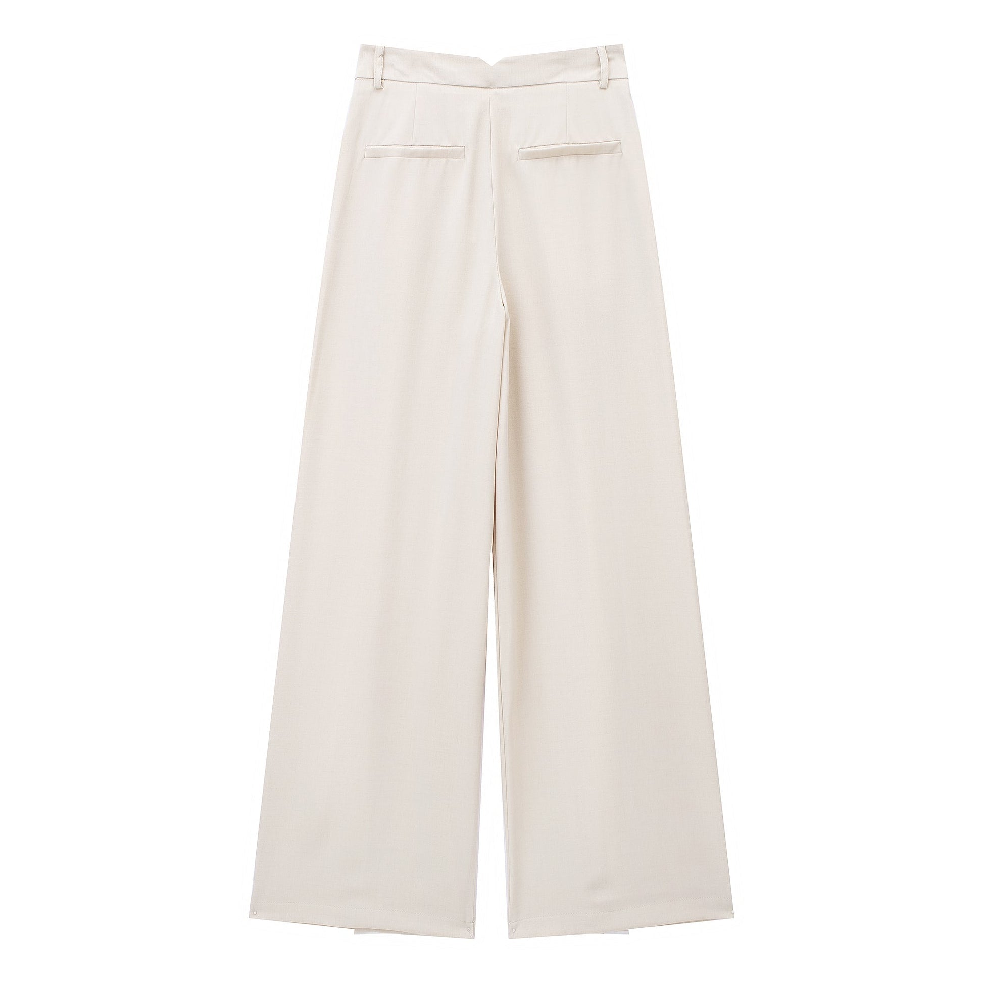 High Waist Chic Korean Wide Leg Draping Pleate Work Pant Spring Office