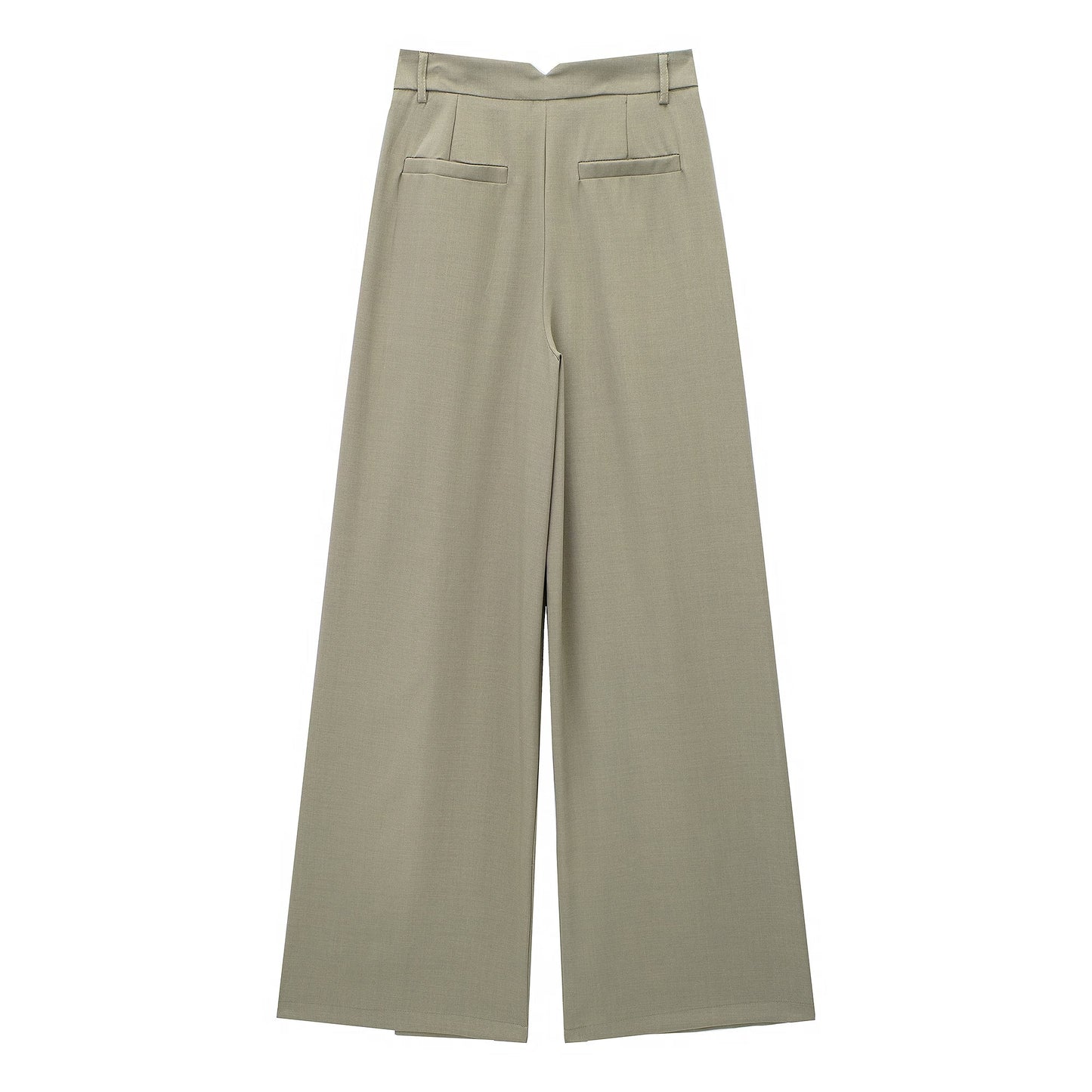 High Waist Chic Korean Wide Leg Draping Pleate Work Pant Spring Office