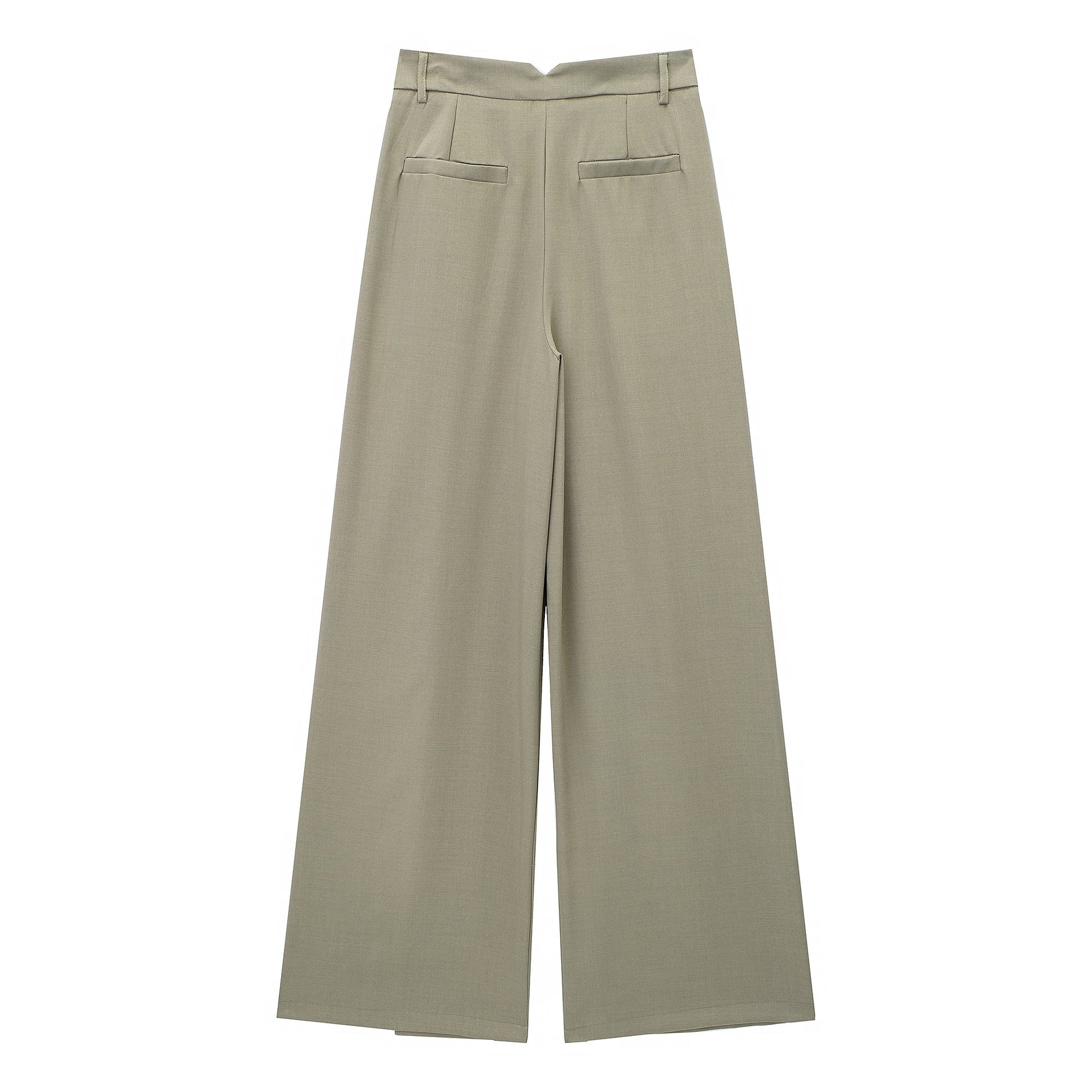 High Waist Chic Korean Wide Leg Draping Pleate Work Pant Spring Office
