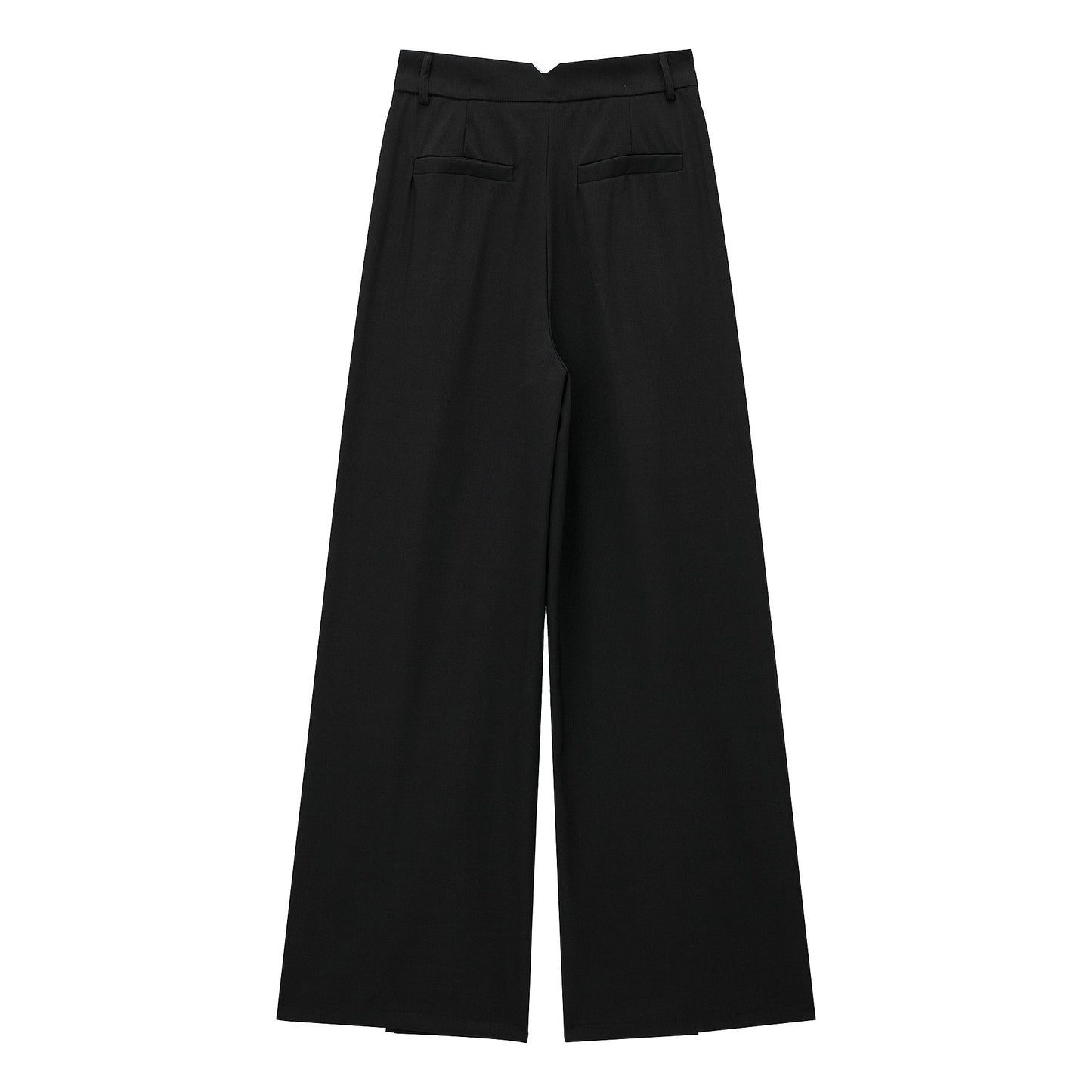 High Waist Chic Korean Wide Leg Draping Pleate Work Pant Spring Office