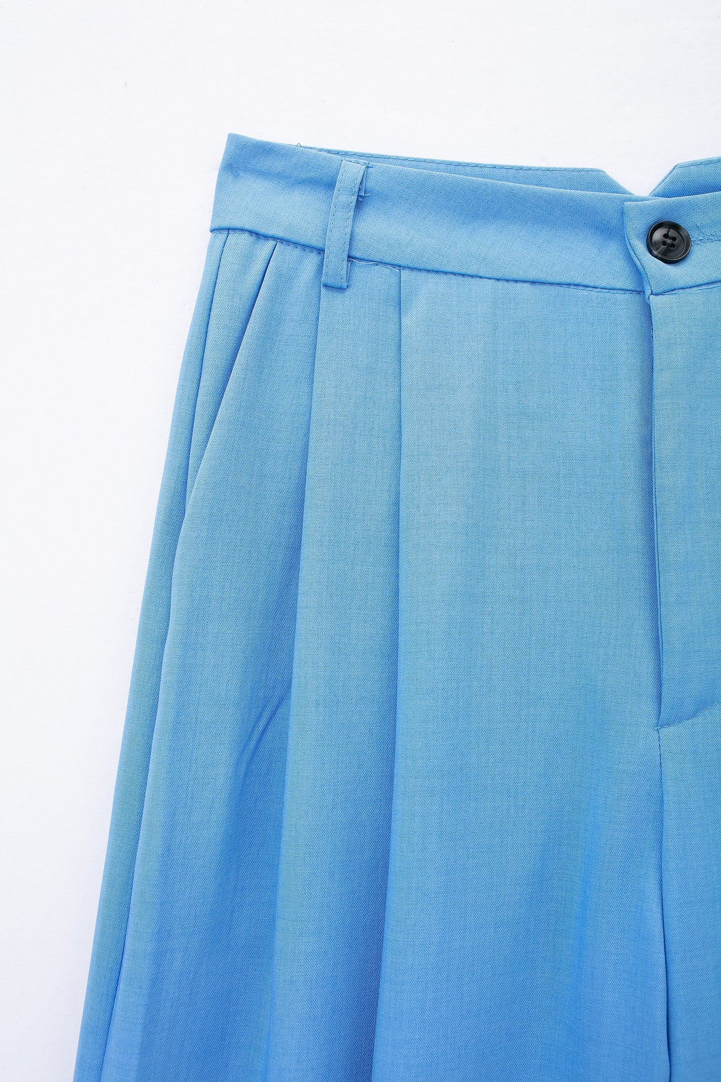 High Waist Chic Korean Wide Leg Draping Pleate Work Pant Spring Office