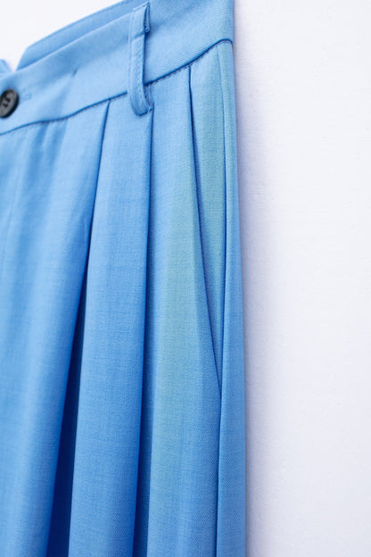 High Waist Chic Korean Wide Leg Draping Pleate Work Pant Spring Office