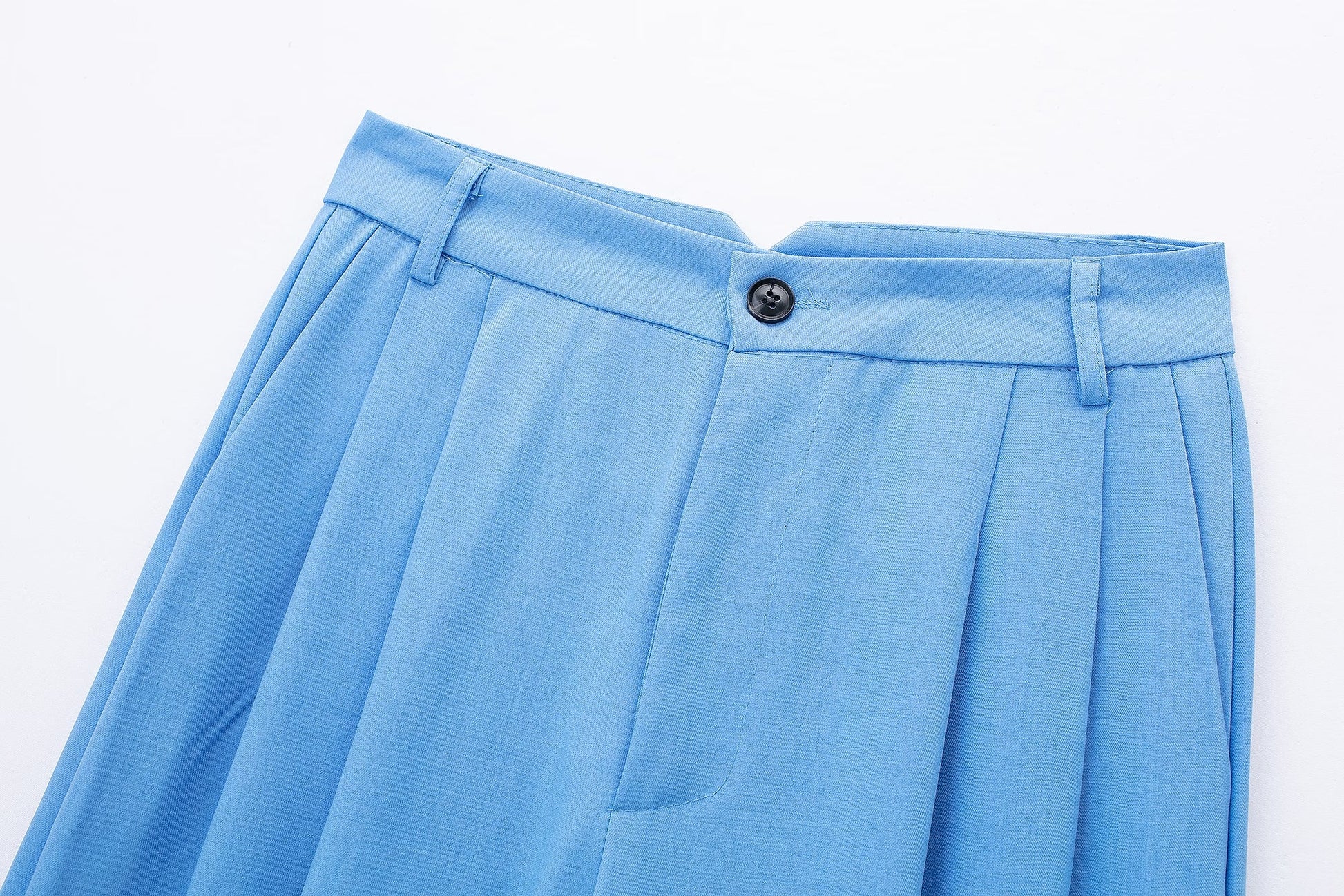 High Waist Chic Korean Wide Leg Draping Pleate Work Pant Spring Office