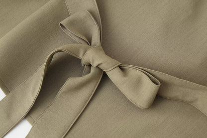Summer Women Clothing Linen Blended Top Casual Trousers