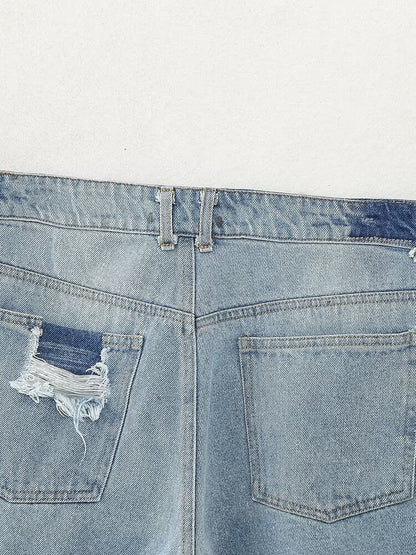  Denim Shorts Women Clothing French Brushed Burr Denim Shorts
