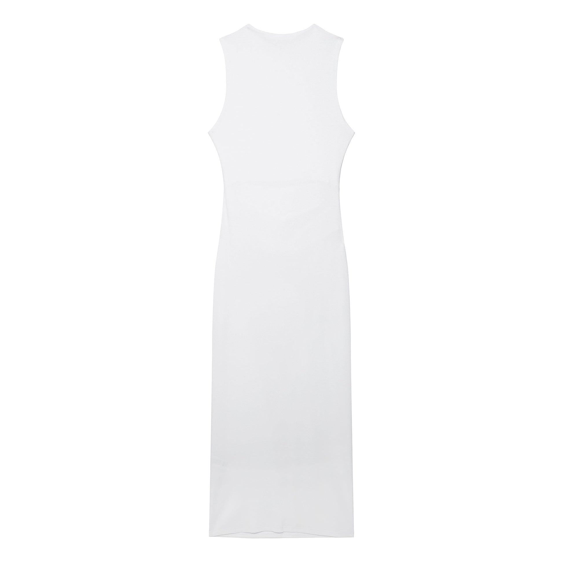 Spring Women Clothing midi Slim Fit Pleated Rib Sleeveless maxi Dress.