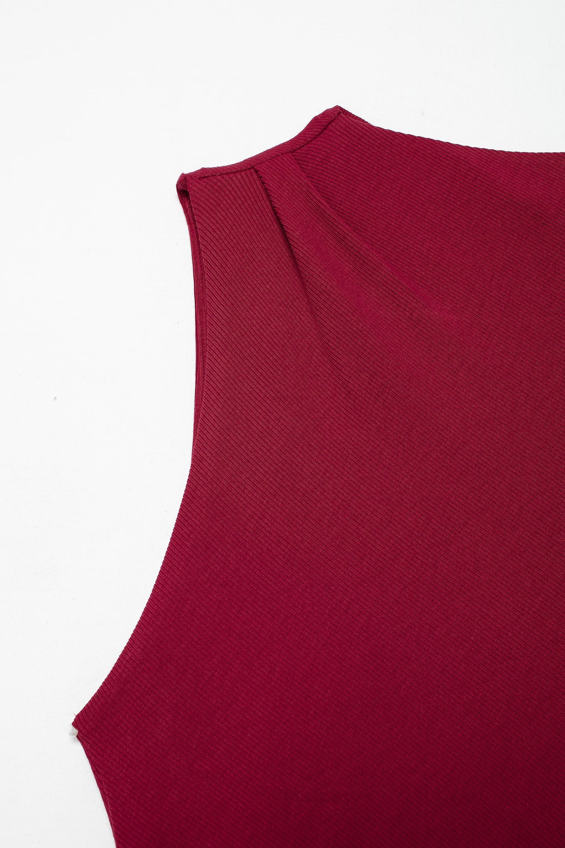 Spring Women Clothing midi Slim Fit Pleated Rib Sleeveless maxi Dress.