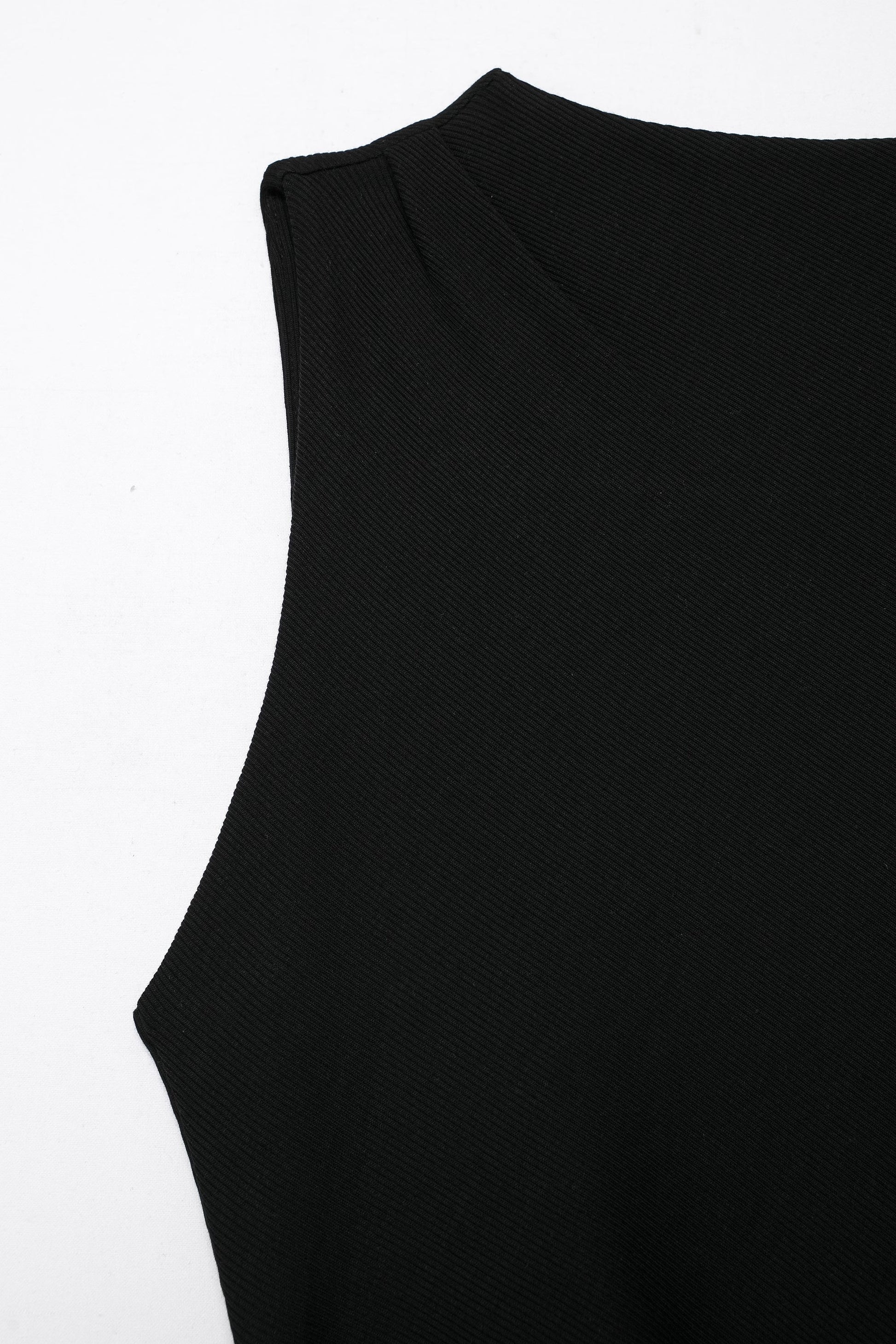 Spring Women Clothing midi Slim Fit Pleated Rib Sleeveless maxi Dress.