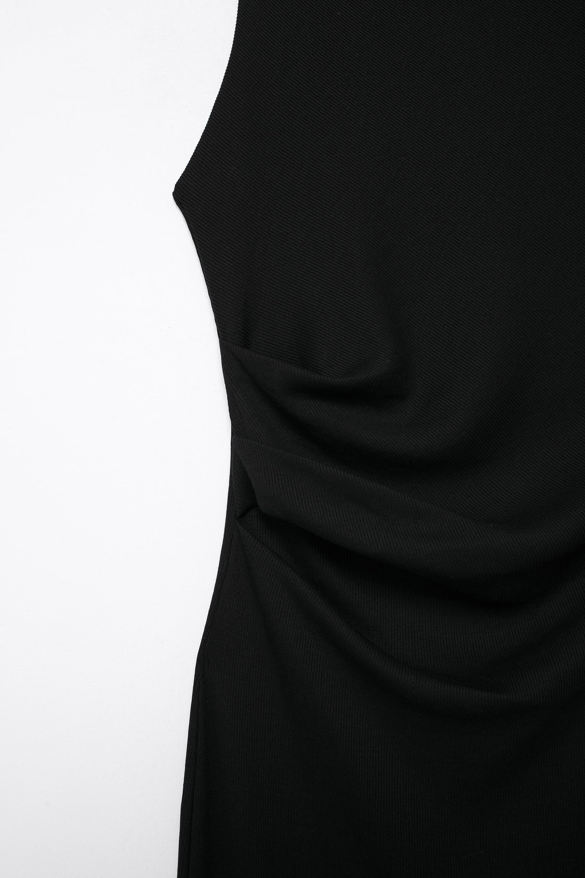 Spring Women Clothing midi Slim Fit Pleated Rib Sleeveless maxi Dress.