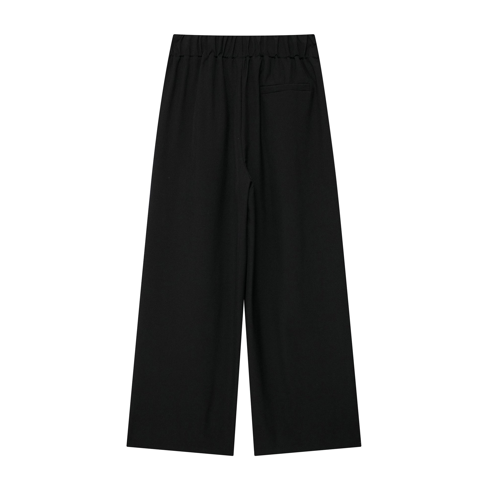 Women Clothing Summer All Match Stretch Waist Casual Wide Leg PantsMat