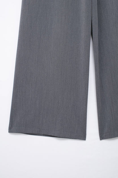 Women Clothing Summer All Match Stretch Waist Casual Wide Leg PantsMat