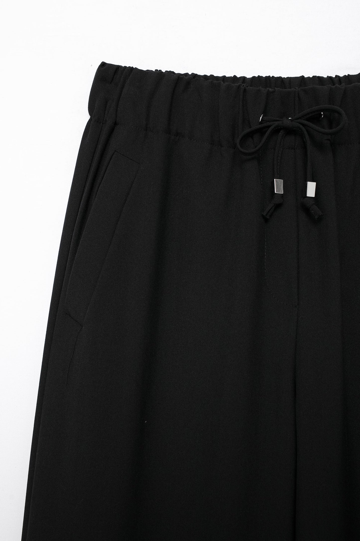Women Clothing Summer All Match Stretch Waist Casual Wide Leg PantsMat