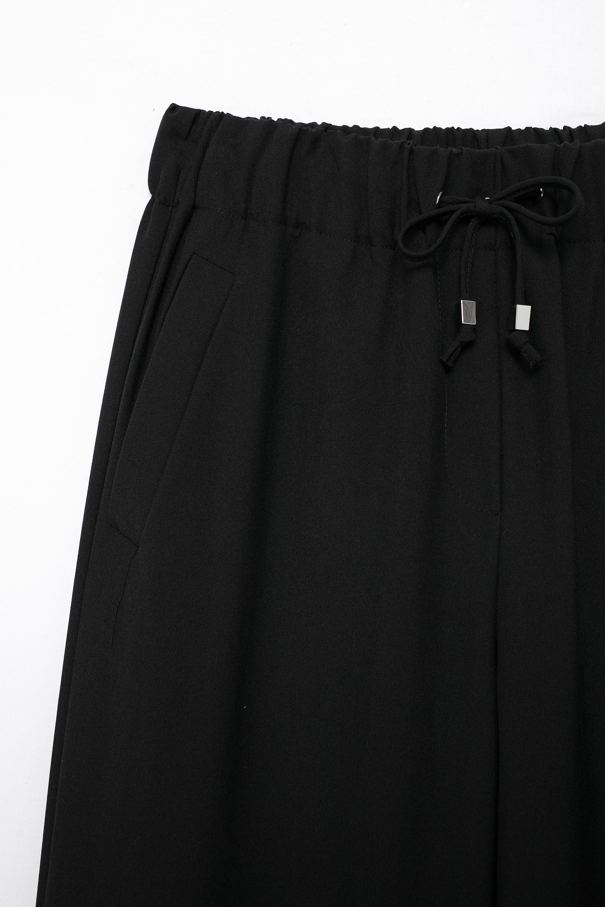 Women Clothing Summer All Match Stretch Waist Casual Wide Leg PantsMat