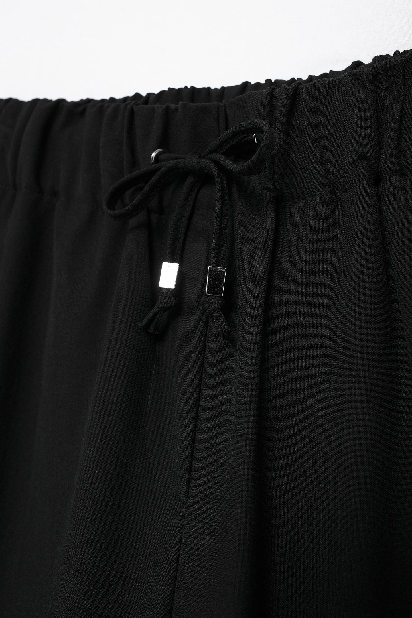 Women Clothing Summer All Match Stretch Waist Casual Wide Leg PantsMat