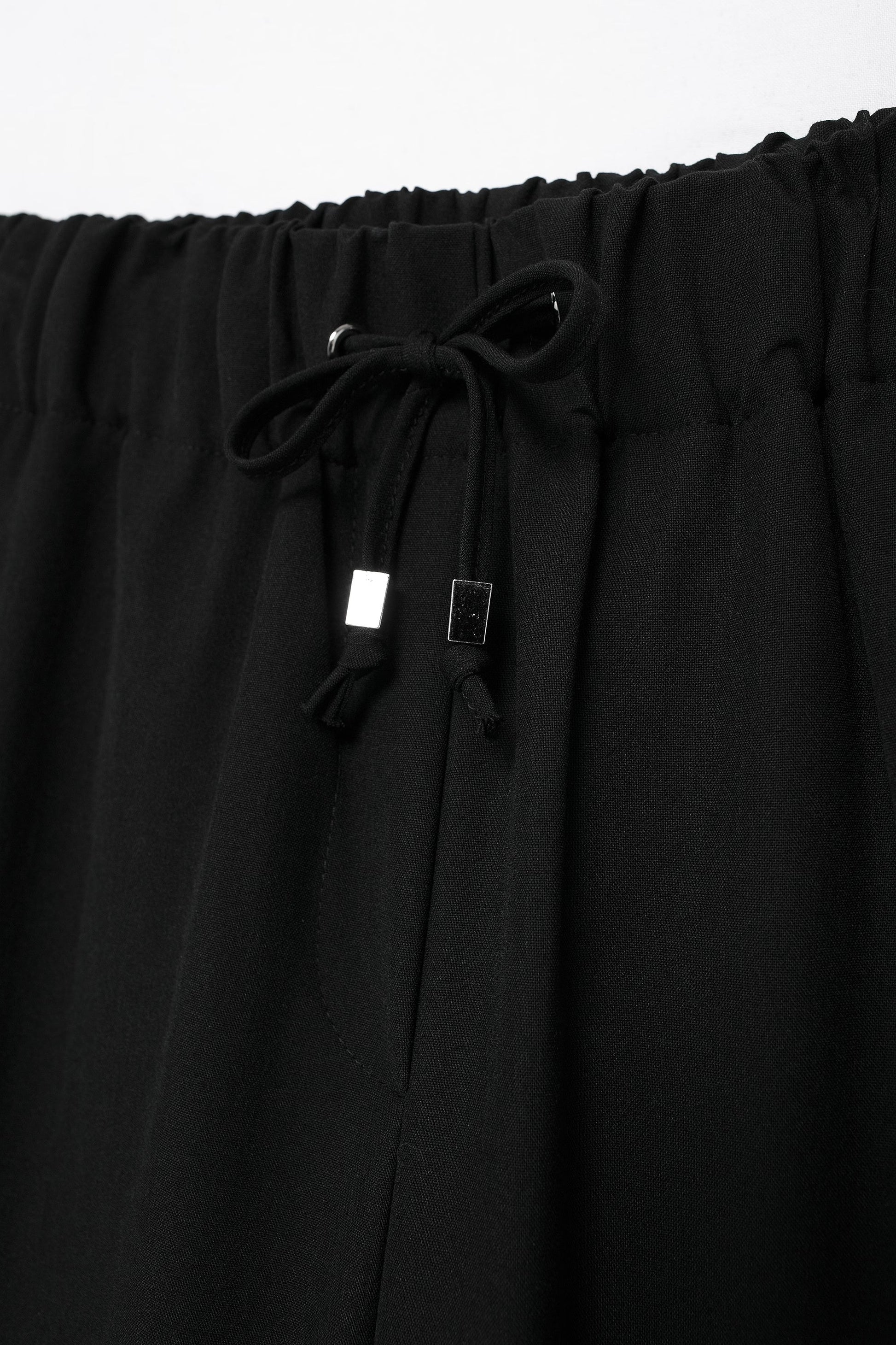 Women Clothing Summer All Match Stretch Waist Casual Wide Leg PantsMat