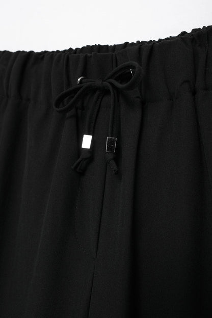 Women Clothing Summer All Match Stretch Waist Casual Wide Leg PantsMat